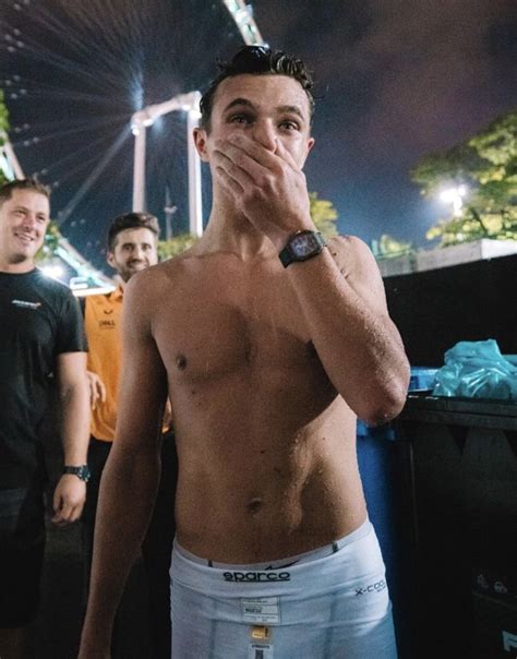 Lando Norris shirt off